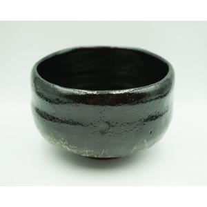 三代 佐々木昭楽作 銘「荒磯」 のんこう写 黒楽茶碗 茶道具 : ますや雲