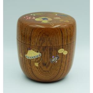 茶道具 棗 中棗 朱菊彫 関翆雲 桐箱 : 新古茶道具 さかい ヤフー店