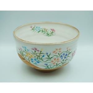 茶道具 抹茶茶碗 灰釉 寒雀 福良雀 内金 中村良二作 茶道 : 茶道具