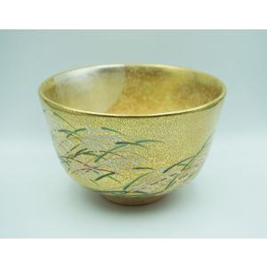 茶道具 茶碗 茶碗 金砂子 竹 加藤ひろこ 桐箱 : 新古茶道具 さかい