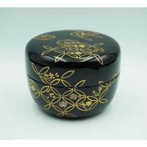 茶道具 棗 中棗 溜塗 朱蒟醤彫 関翆雲 桐箱 : 新古茶道具 さかい