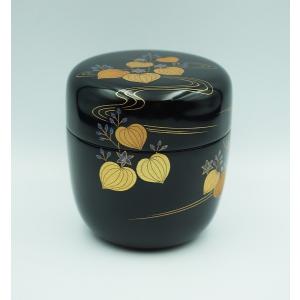 茶道具 棗 長棗 白塗 蒲穂に糸蜻蛉蒔絵 黒川和禅 桐箱 : 新古茶道具