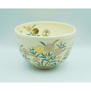 送料無料 （茶道具/茶器/棗） 山中塗 菊桐秋草蒔絵 面中次 和田寿峰作