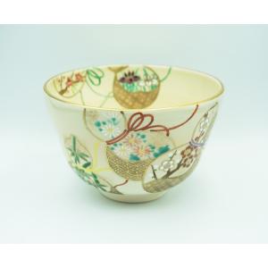 茶道具 抹茶茶碗 色絵茶碗 桜に流水 加藤ひろ子作 茶道 : 茶道具いまや