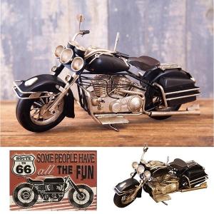 ヴィンテージバイク  ブラック ハーレー ブリキオブジェ