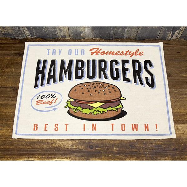 ランチョンマット Hamburgers  ハンバーガー アメリカ雑貨 アメリカン キッチン 店舗 お...