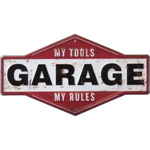 ブリキ看板 アンティーク  GARAGE MY TOOLS エンボスプレート メタル レトロ アメリカン アメリカ雑貨