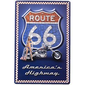 ブリキ看板 アメリカン雑貨 アメリカン route66 AMERICA&apos;S HIGHWAY ルート6...