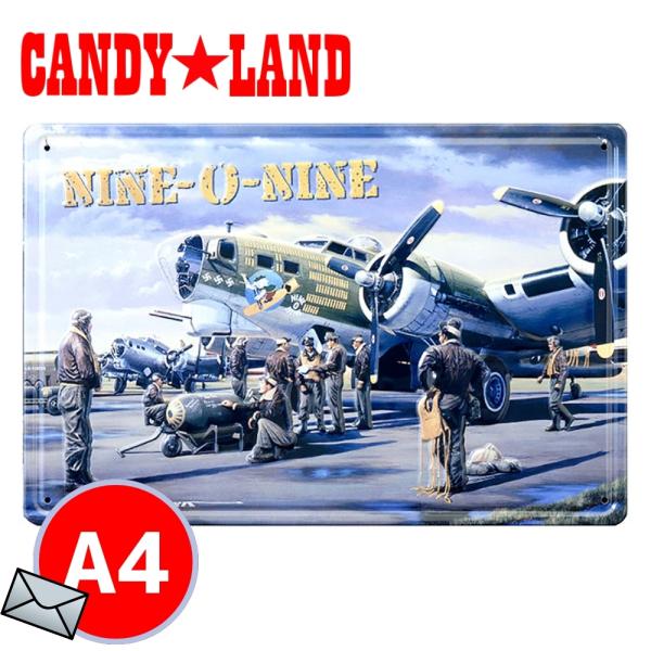 ブリキ看板 サインプレート アンティーク 戦闘機 飛行機 ガレージ アメリカ看板 エンボス加工 NI...