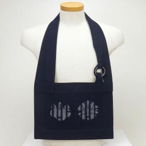 九寸絡子　すかし同色　紗　紺　両山紋大