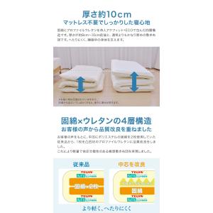 敷布団 セミダブル 日本製 防ダニ 極厚 ボリ...の詳細画像3