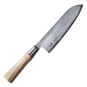 青紙スーパー ステン割込 三徳包丁 165mm 水牛八角柄 プレゼント