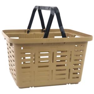 POST GENERAL スタッキング浅型バスケット オリーブ サンドベージュ