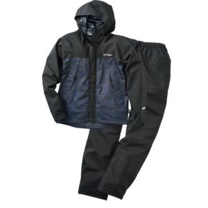 在有即配宅配便　リバレイ RL ストレッチレインスーツll　ブラックカモ