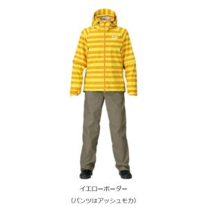 在有即配宅配便　ダイワ DR-3007 レインマックス デタッチャブルレインスーツ　イエローボーダーＬサイズ