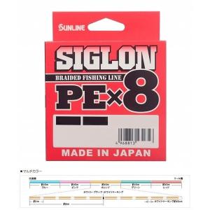 在有即配ライト便 サンライン SIGRON シグロン PEX8 150m単品 1.5号(25lb)　マルチカラー10m×5色分け　PEライン｜sakai11101