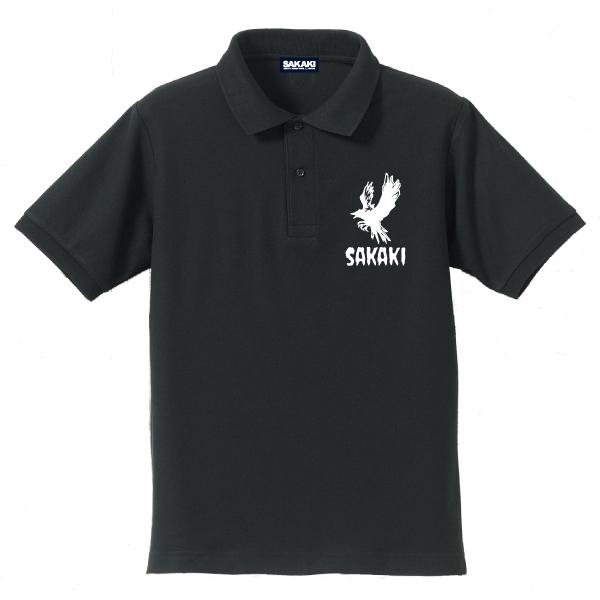 SAKAKI 八咫烏ロゴ ポロシャツ 日本神話 古事記 日本書紀 熊野