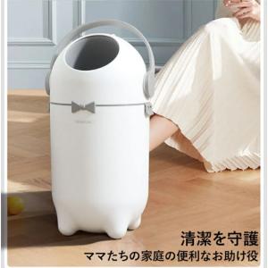 おむつ処理ポット オムツ用ゴミ箱 防臭構造 赤...の詳細画像2