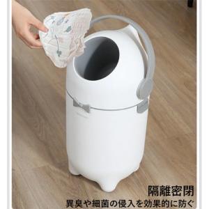 おむつ処理ポット オムツ用ゴミ箱 防臭構造 赤...の詳細画像3