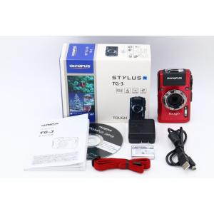 OLYMPUS デジタルカメラ STYLUS TG-3 Tough レッド 1600万画素CMOS F2.0 15m防水 100kgf耐荷重 GPS+電子コンパス&内蔵Wi-Fi TG-3 RED｜sakamaru-1236