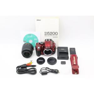 Nikon デジタル一眼レフカメラ D5200 レンズキット AF-S DX NIKKOR 18-55mm f/3.5-5.6G VR付属 レッド D5200LKRD