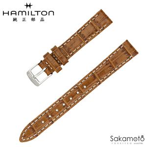 Hamiltonハミルトン純正レザーベルト用バックル尾錠14mm ロゴ有
