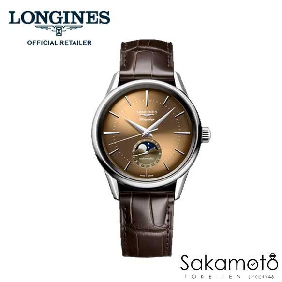 新作　LONGINES　ロンジン　フラグシップ　ヘリテージ　自動巻　ムーンフェイズ　デイト付き　38...