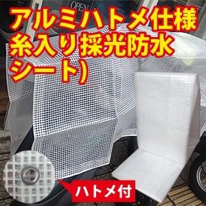 アルミハトメ仕様 糸入り採光防水シート 約1.8x3.6m(1間x2間)