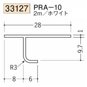 創建 SOKEN 33127-2m ビニール 目 透 かし 型 見切 縁 PRA-10 長さ：2m ...