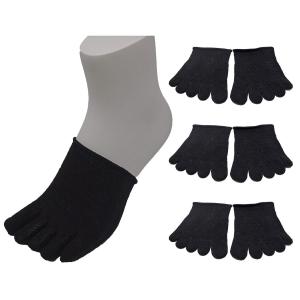 USK STORE シルク 5本指ハーフソックス 3足セット 重ね履き 冷え取り 天然素材 男女兼用 22-27cm