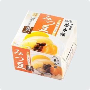 ***榮太樓總本鋪 和菓子屋のみつ豆　黒みつ　6缶パックｘ4｜sakasita