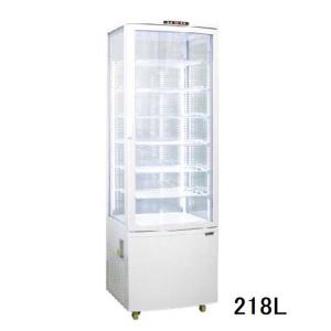 レマコム 送料無料！4面ガラス ドリンク冷蔵ショーケース 63L