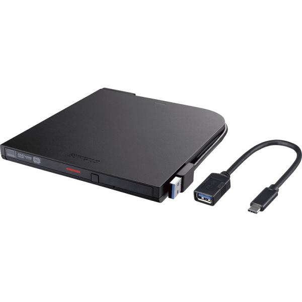 バッファロー DVSM-PTCV8U3-BKB USB3.2(Gen1)対応 ポータブルDVDドライ...