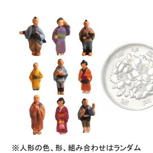 江戸時代の人々 塗装済 武士セット ：オーロラモデル 塗装済完成品 1