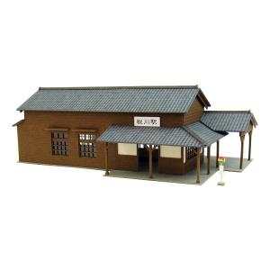 1/87梅桜堂　田舎の木造小型駅舎組立キット　塗装済み完成品 田舎の木造小型駅舎 ：梅桜堂 N(1/150) 着色済みキット ST-042-15C