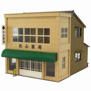 木造単線機関庫Bタイプ 一文字屋根Ver. ：梅桜堂 HO(1/80) 未塗装