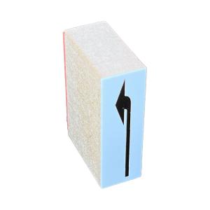 道路スタンプ　左折　（左折矢印　進行方向/　進行方向通行区分）　：DioramaBox　スタンプ　N(1/150)