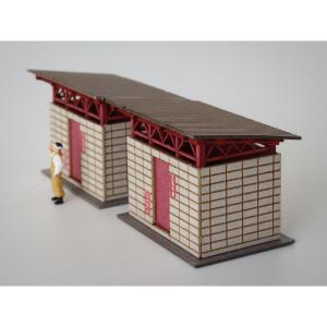 ブロック小屋　2セット入り　：梅桜堂　N(1/150)　未塗装キット　ST-014-15C｜sakatsu