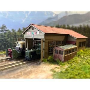 助六の2線機関庫II ：梅桜堂 HO(1/87) 着色済みキット ST-020-87C