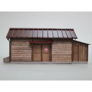 小さな倉庫（トタン屋根）　：匠ジオラマ工芸舎　塗装済完成品　HO(1/80)　1004｜sakatsu