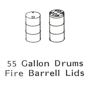 55ガロン ドラム缶とスパイク缶 　：グラントライン　未塗装キット　O(1/48)　3013｜sakatsu