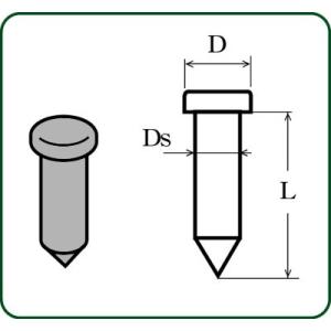 極小埋め込みピン 0.5mm 穴なし 黒メッキ　：さかつう　ディテールアップ　ノンスケール　4443