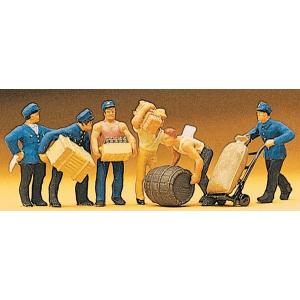 馬に牽かれる野菜かごを乗せた平台荷馬車 ：プライザー 塗装済完成品