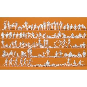 水辺で楽しむ人々 120体セット　：プライザー　未塗装キット　HO(1/87)　16357