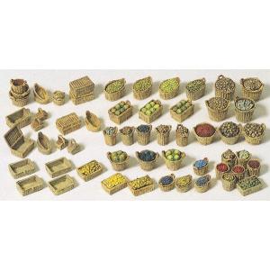 編みカゴと野菜、果物　：プライザー　キット　HO(1/87)　17502