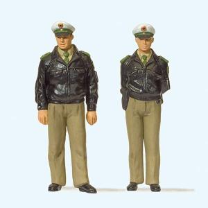 70s～ 東ドイツ バーデン・ヴュルテンベルク州警察 制服セット ③ 男女の立っているドイツ連邦警察官（ブルー） ：プライザー 塗装済完成
