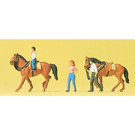 乗馬する人たち　：プライザー　塗装済完成品　N(1/160)　79183