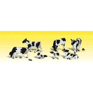 牛（茶 ジャージー種） 6頭 ：プライザー 塗装済完成品 HO(1/87) 10147