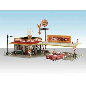 トレーラーハウス（2階建て）【LED付き】 ：ウッドランド 塗装済完成品