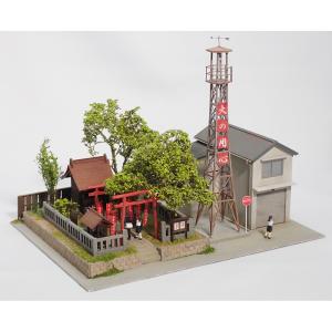 375-10　火の見と神社　：モデリング375　塗装済完成品　1/80｜sakatsu